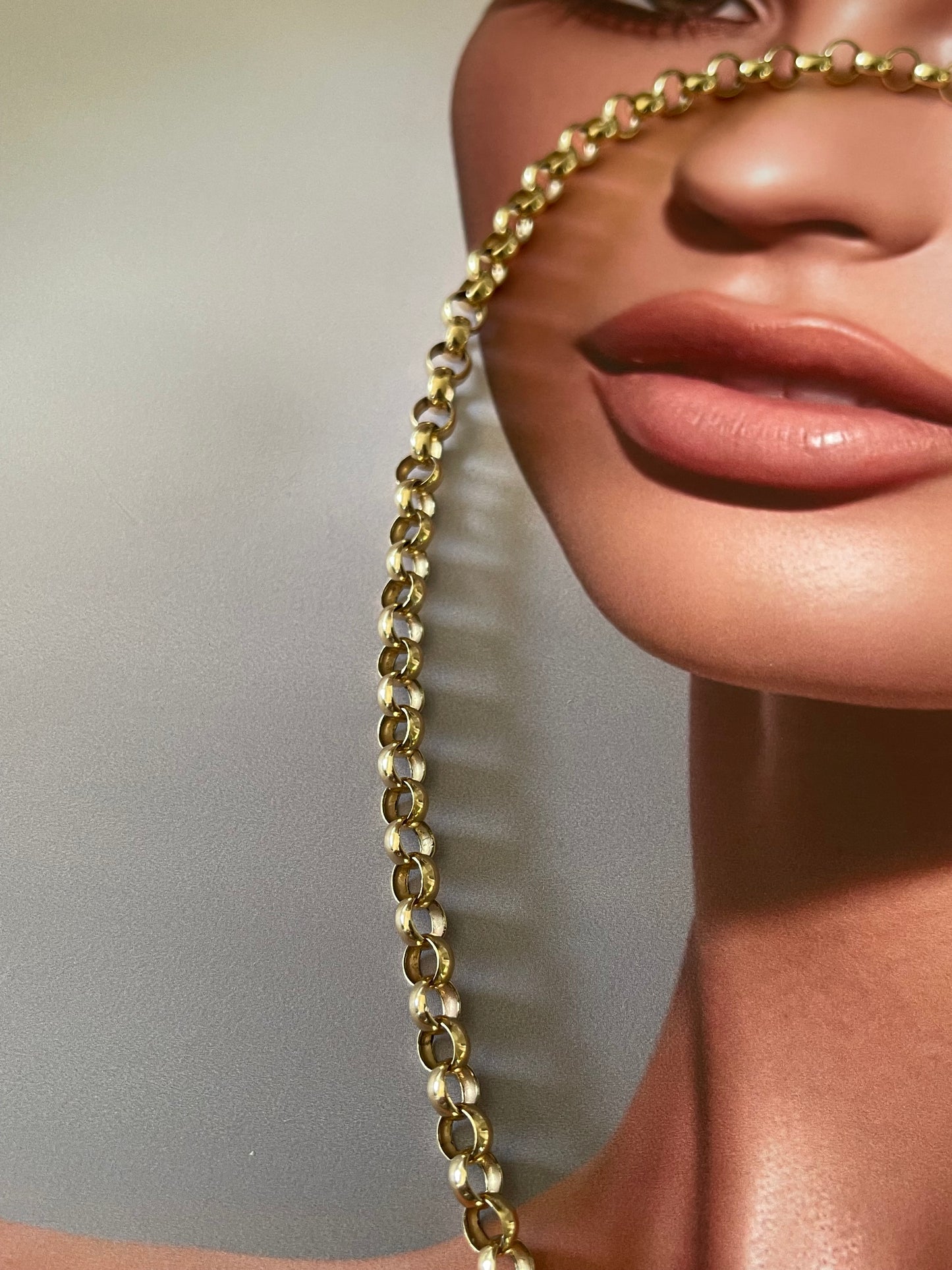 Classic Belcher Link Necklace With Bolt Clasp In 9ct Yellow Gold
