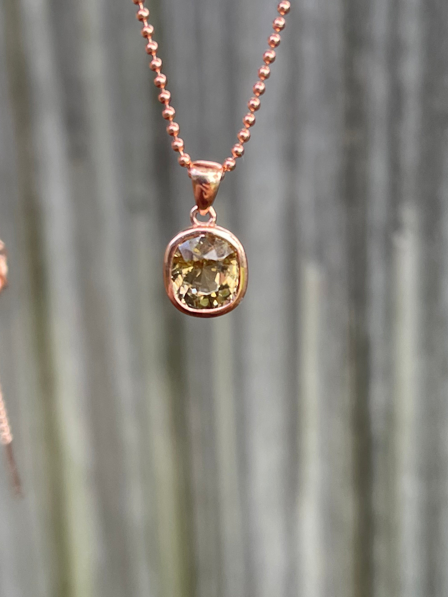 Solstice Pendant - 2.05ct Champagne Tourmaline In 9ct Rose Gold