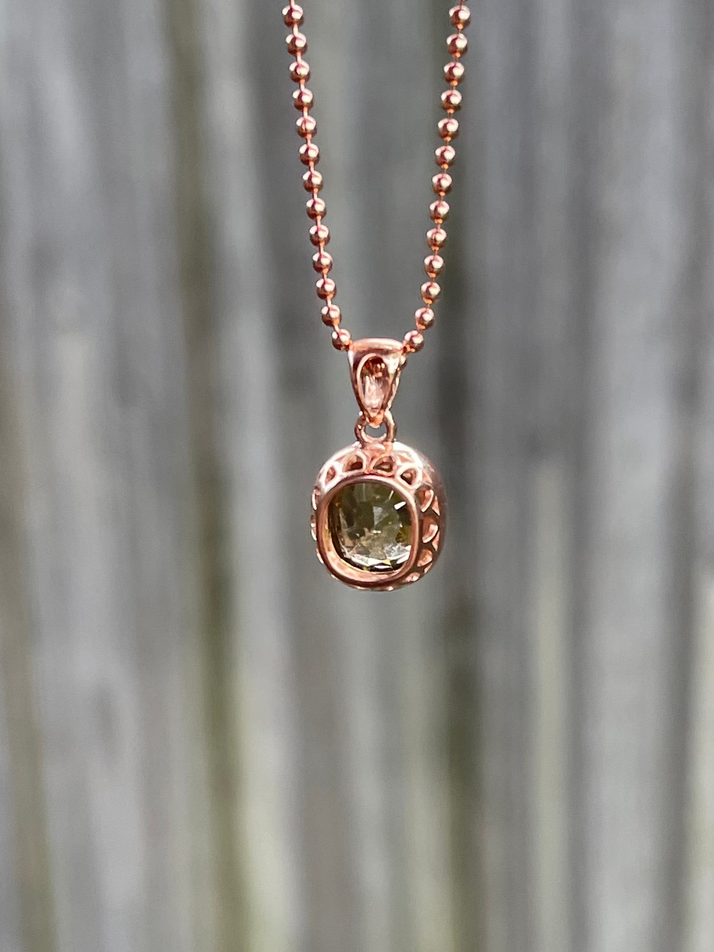 Solstice Pendant - 2.05ct Champagne Tourmaline In 9ct Rose Gold